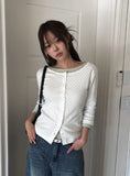 [MADE] Lion Dot Round Three Quarter Sleeve T-Shirt Cardigan