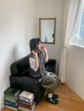[unisex] Loved Summer Check Hooded Vest