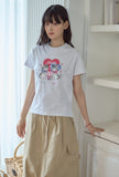 Cherry Bestie Crop Short Sleeve Tee