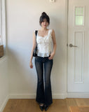 Seize Back Pocket Slim Bootcut Denim Pants