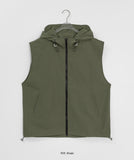 [Unisex] Colline Layered Nylon Hood Vest