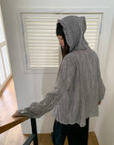 Ju-ring Frill Check Hooded Long Sleeve SH