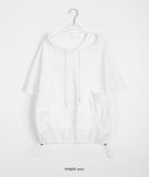 Robco String Pocket Hood Short Sleeve Tee - Linen 70