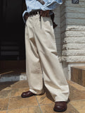Evan Twill Cotton Wide Pants