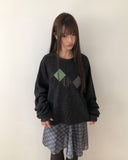 Choa Vintage Argyle Patch T-shirt