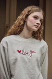 Love You Chain Embroidery Sweatshirt