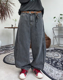 Radiel Snap Wide Denim Pants