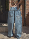 Swen Hand Washing Balloon Denim Pants
