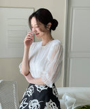 Mona Rose Flare Banding Long Skirt
