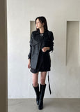 Suitman Double Trench Half Leather Jacket (Belt Set)