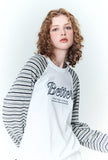 Bare Chain Stripe Raglan Long Sleeve