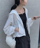 Pire Crop Hood Windbreaker Jacket