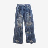 (Unisex) Jubi Damage Denim Pants