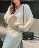 Jerib V-neck Loose Fit Knit