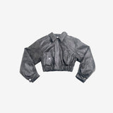 Martina Leather Jacket + Pleated Skirt Set