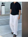 Benideu Zipper Short Sleeve Collar Knit