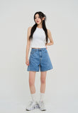 [U-DENIM] Summer A-line Half Denim Pants