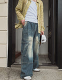 Hard Vintage Washed Cargo Denim Pants