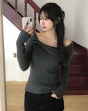 Chiro Ribbon Off-Shoulder Knit
