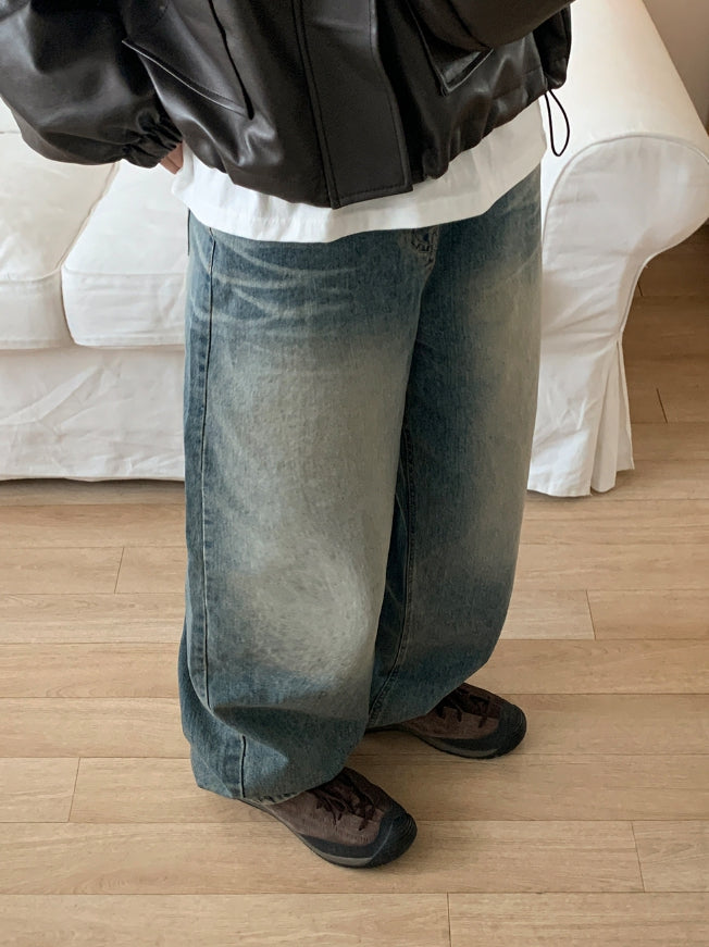 【BAON】Hasji Washing Denim Pants BAON (バオン) - ハッジウォッシュ加工デニムパンツ / Hasji