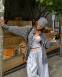 Delight semi-over summer check shirt