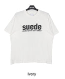 Suede short sleeve t-shirt