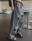 River Dirty Damage Balloon Denim Pants