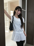 Keck Shirring Banding Short Sleeve Mini One Piece