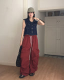 Tapi pocket snap button cap sleeve short sleeve denim shirt