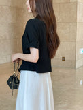 Riven Collar Puff Blouse Jacket (Belt Set)