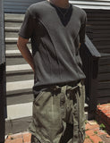 [LAN ARCHIVE] Pintuck Waffle Short Sleeve T-Shirt