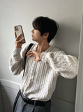 Rown detail cable cardigan