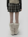 Folda Check Pleated Mini Skirt