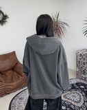 Hamel Pigment Embroidery Hooded Zip-up