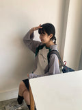 [unisex] Donv Sporty Color Matching Over Long Sleeve Tee