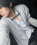 Linen Round Knit Cardigan