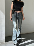Cut Washing Bootcut Denim