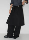 [3-PIECE] UTILITY LAYERED SKIRT&PANTS