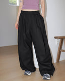 Mote cut key ring loop two-way wide cotton pants