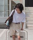 [LANARCH] Basic U-Neck Short Sleeve T-Shirt