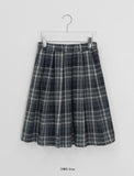 Gilnas Banding Check Midi Skirt