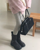 Popat Suede Leather Combi Shoulder Bag