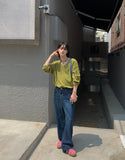 Hip snap Wide Denim