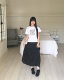 Take Check Printing Patch Short Sleeve T-Shirt