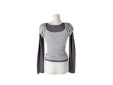[Fake Layered] Hein Puff Ribbon Short Sleeve Layered T-Shirt Set