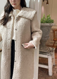 Tero Big Collar Boucle Mustang Long Coat