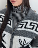 Dien Cowichan Collar Knit Zip-Up