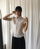 Take Pleats Tiered Frill Bootcut Pants