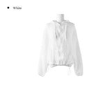 Let's Frill Hood Dot Windbreaker Jacket