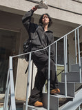 Detro denim wide track pants